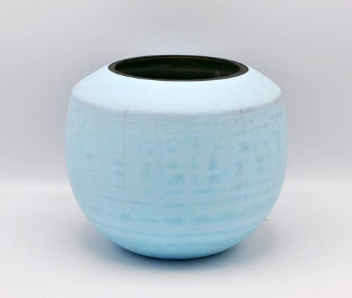 O4HOME + Vaas met uitsnede, rook/surf blauw